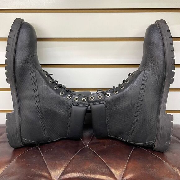 Timberland Men's Helcor 6 Inch Scratch Resistant Black Leather Boots Style Size - Picture 5 of 10